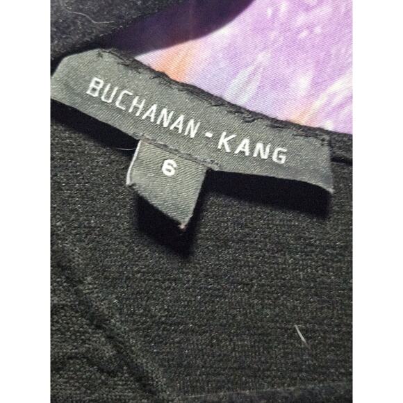 Buchanan Kane Black Dress Fit & Flare Textured Mid Dress Size 6 - Picture 4 of 9